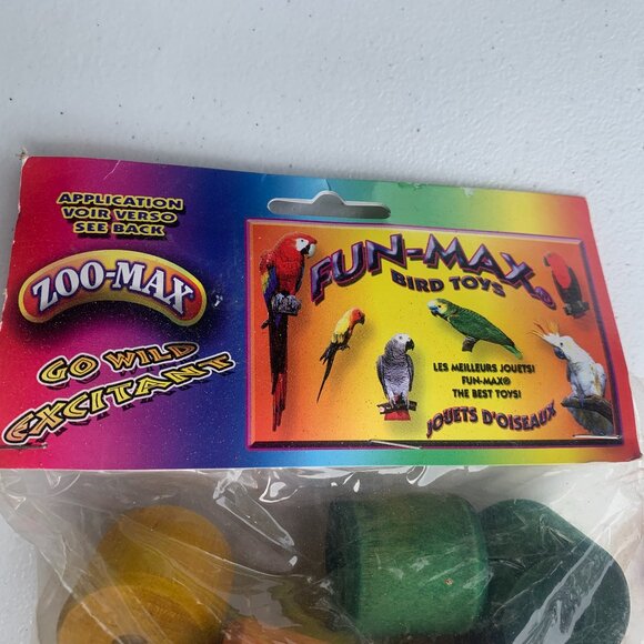 BIRD SUPPLIES - 2pc lot PARROT MACCAW, cage toys, ropes, blocks, replacememt DYI - Picture 3 of 5